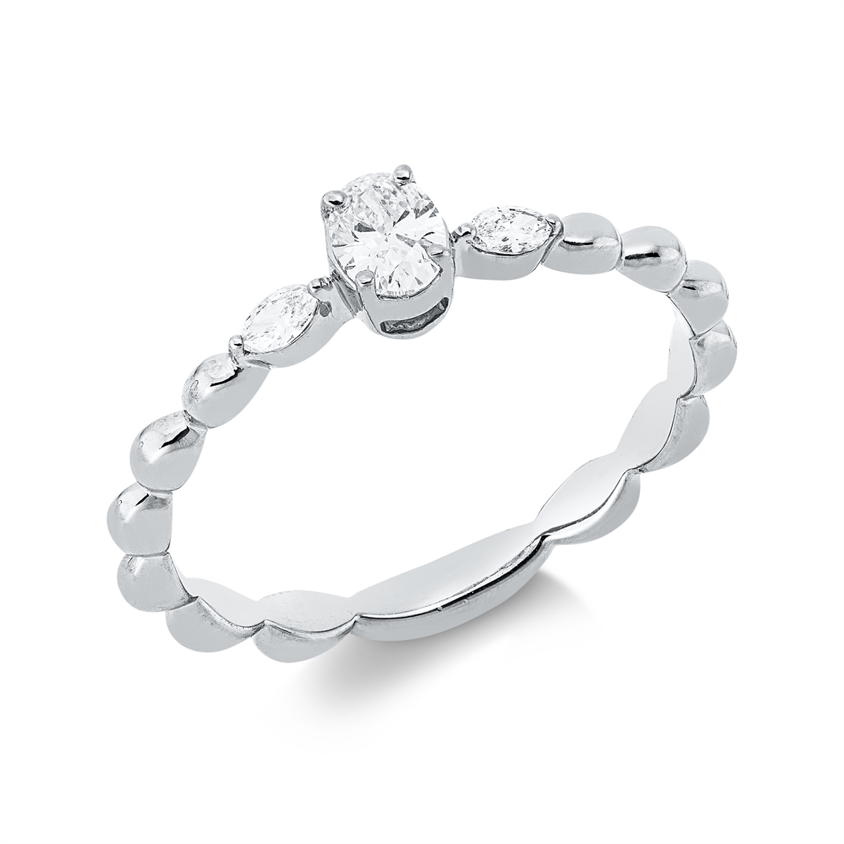 Solitaire mit Besatz Ring - 1IW05