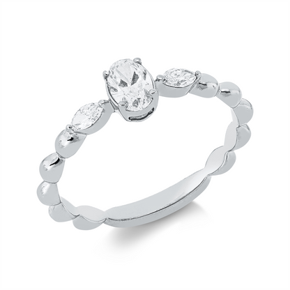 Solitaire mit Besatz Ring - 1IW07
