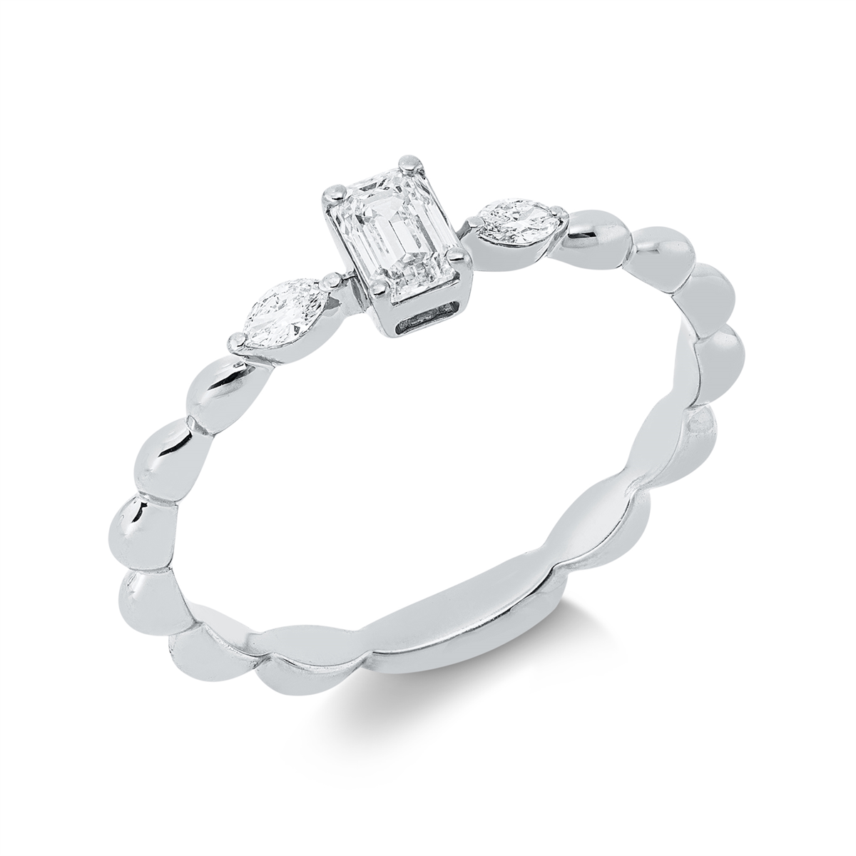 Solitaire mit Besatz Ring - 1IW09