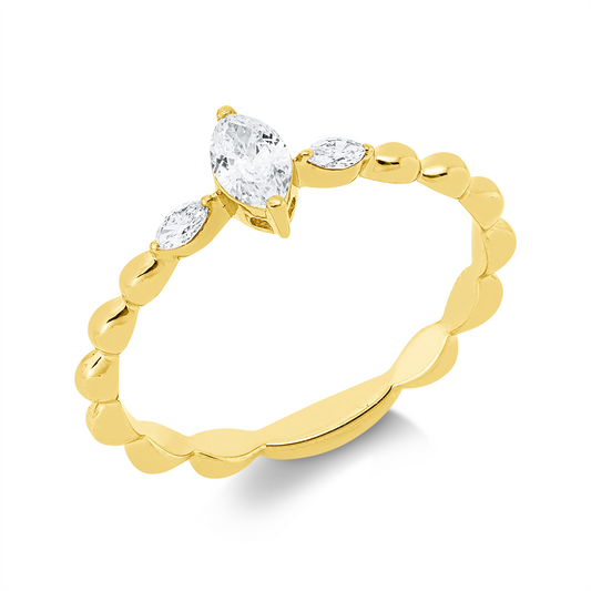 Solitaire mit Besatz Ring - 1IW11