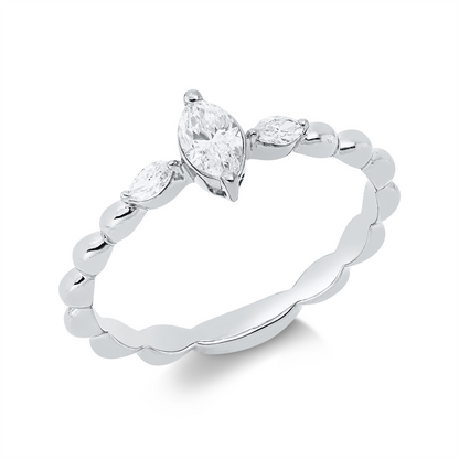 Solitaire mit Besatz Ring - 1IW12