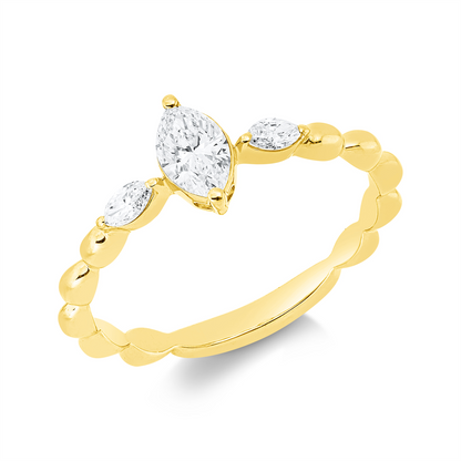 Solitaire mit Besatz Ring - 1IW13