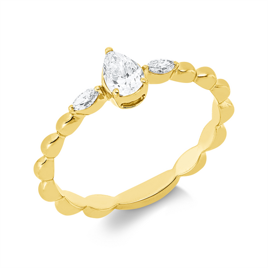 Solitaire mit Besatz Ring - 1IW15