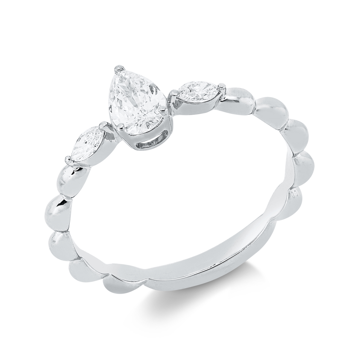 Solitaire mit Besatz Ring - 1IW16