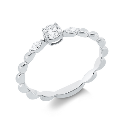 Solitaire mit Besatz Ring - 1IW32
