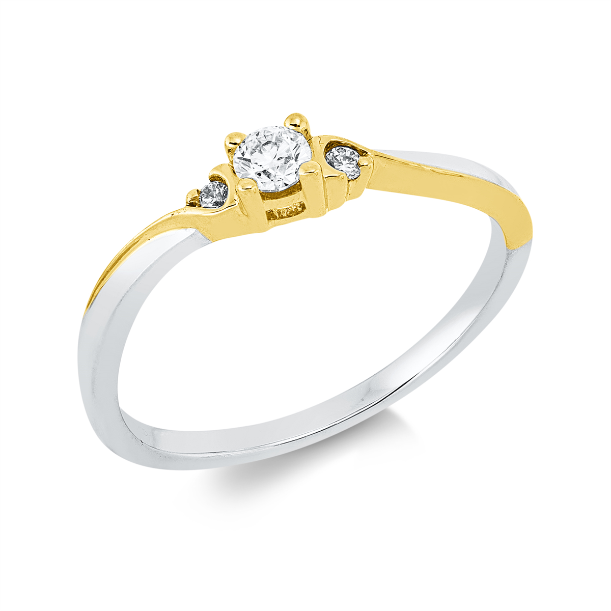 Solitaire mit Besatz Ring - 1IZ71
