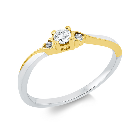 Solitaire mit Besatz Ring - 1IZ71