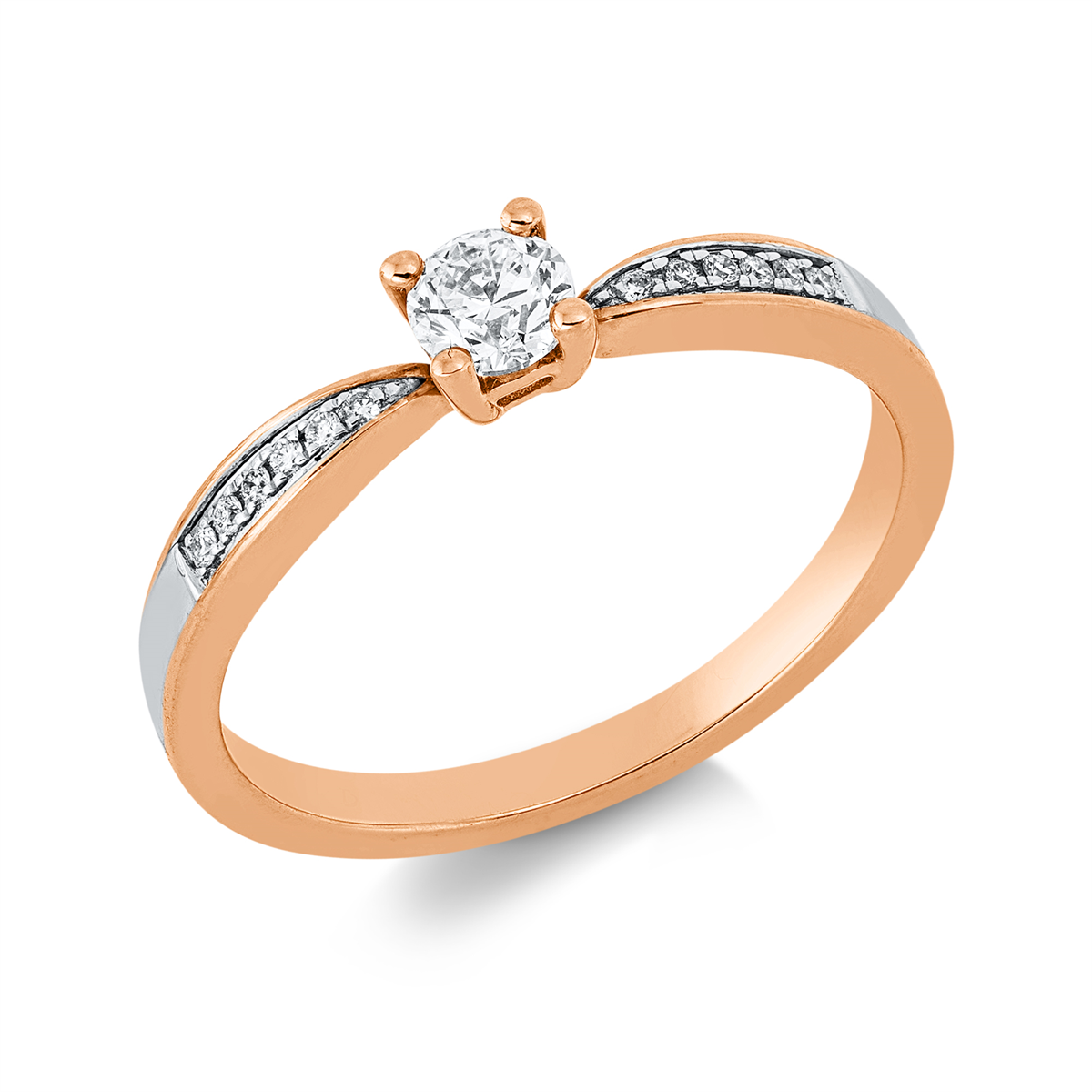 Solitaire mit Besatz Ring - 1IZ80