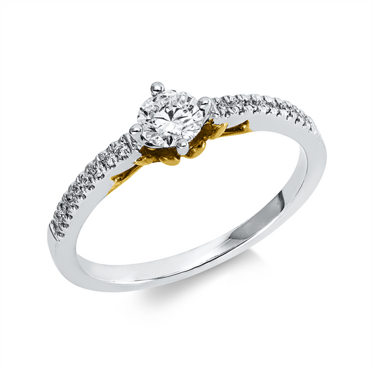 Solitaire mit Besatz Ring - 1IZ81