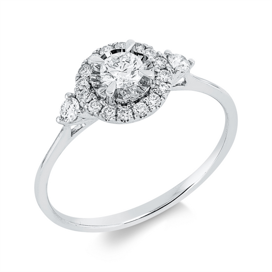 Solitaire mit Besatz Ring - 1JD77