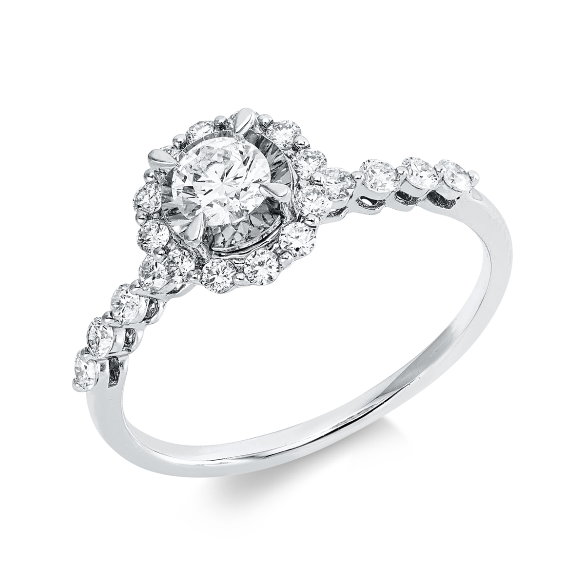 Solitaire mit Besatz Ring - 1JG43