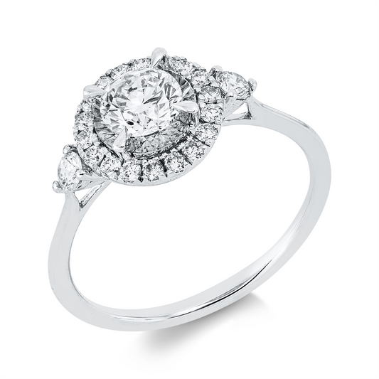 Solitaire mit Besatz Ring - 1JG47