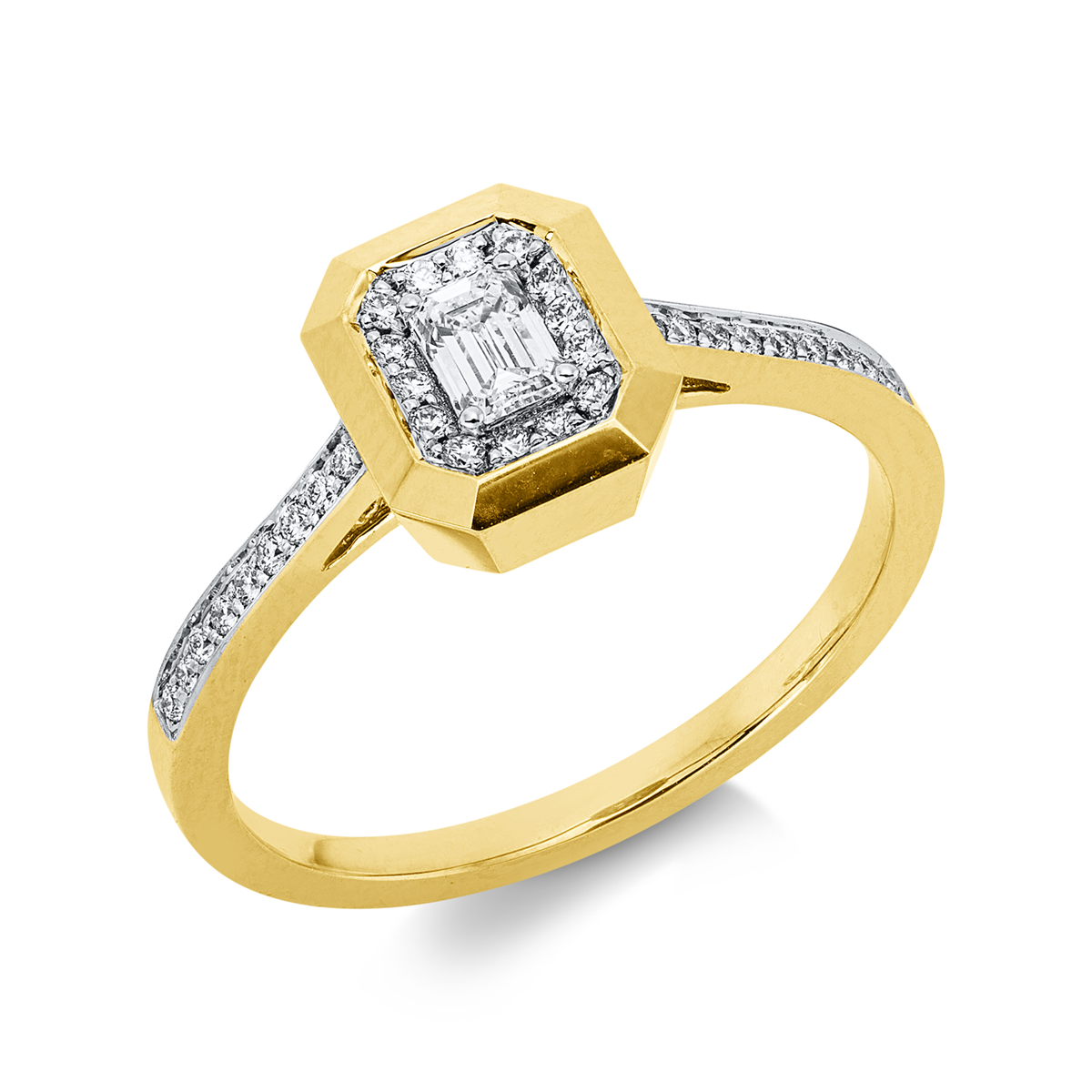 Solitaire mit Besatz Ring - 1JH85