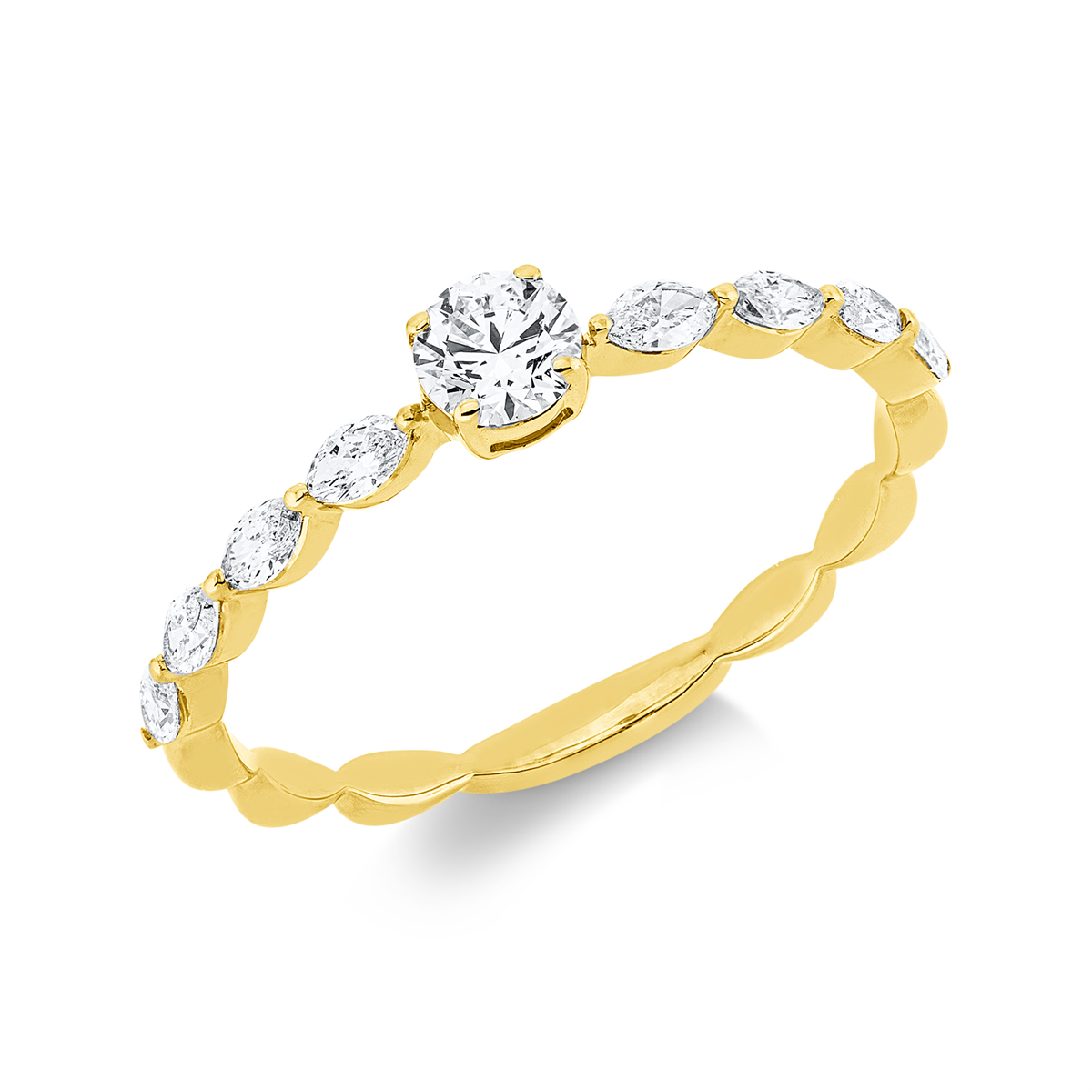 Solitaire mit Besatz Ring - 1JK45