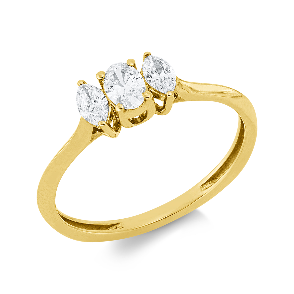 Solitaire mit Besatz Ring - 1JK48
