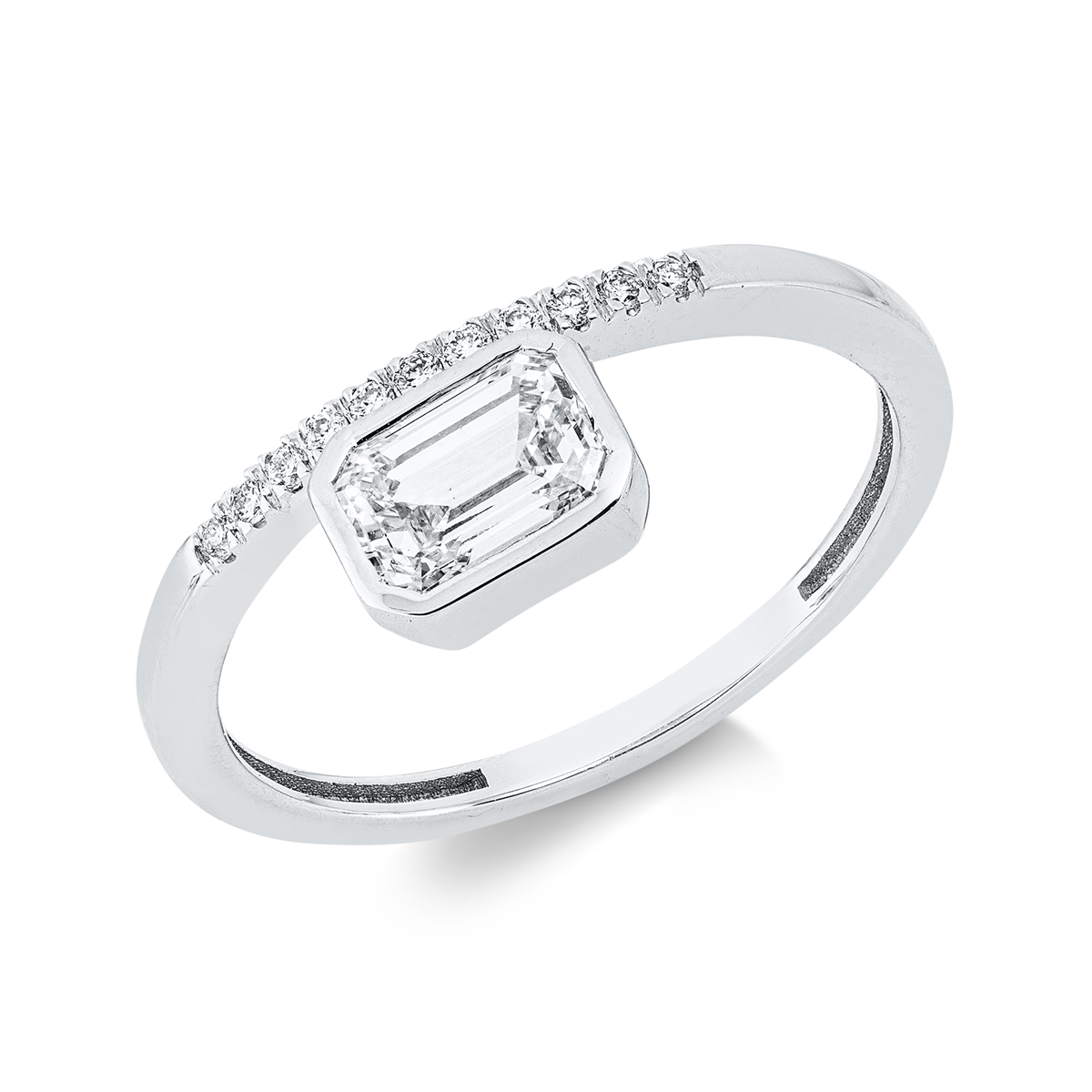 Solitaire mit Besatz Ring - 1JL16