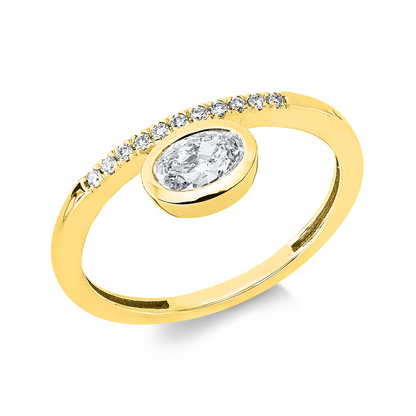 Solitaire mit Besatz Ring - 1JL17