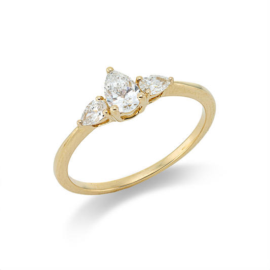 Solitaire mit Besatz Ring - 1JL43