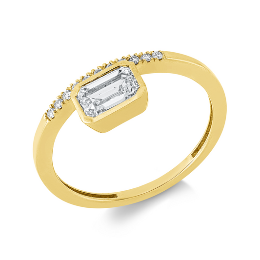 Solitaire mit Besatz Ring - 1JM33