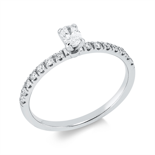 Solitaire mit Besatz Ring - 1JR37