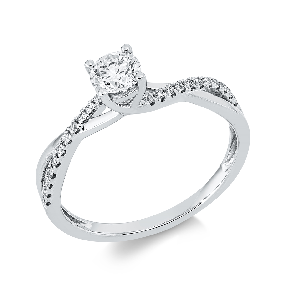 Solitaire mit Besatz Ring - 1JS69