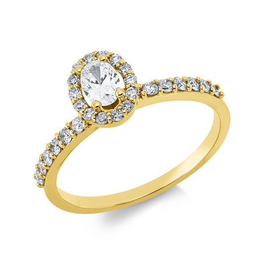 Solitaire mit Besatz Ring - 1JT75