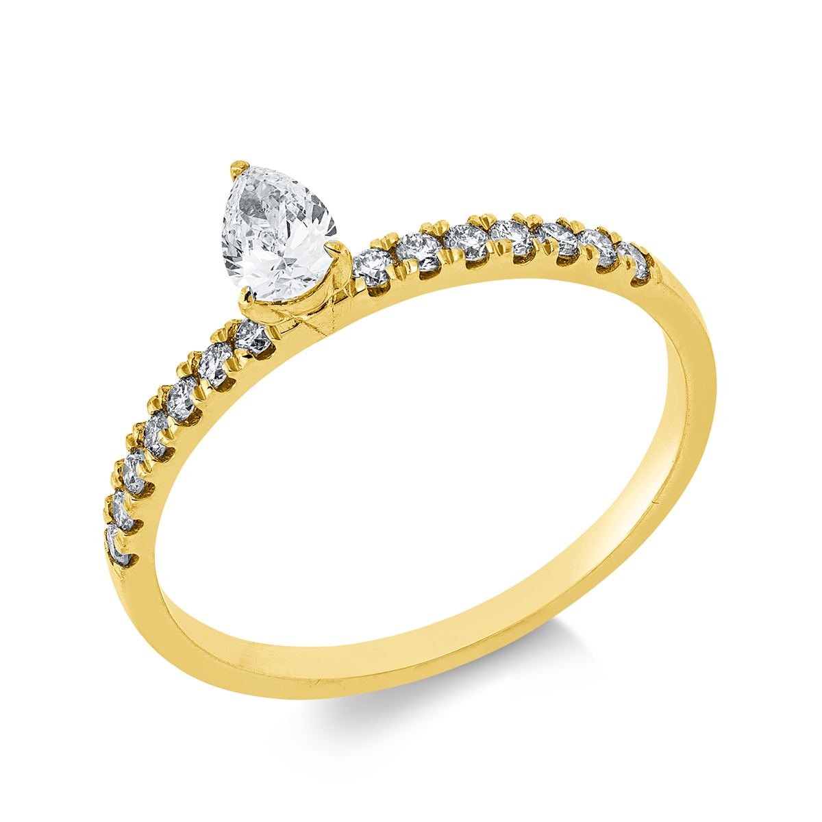 Solitaire mit Besatz Ring - 1JT79