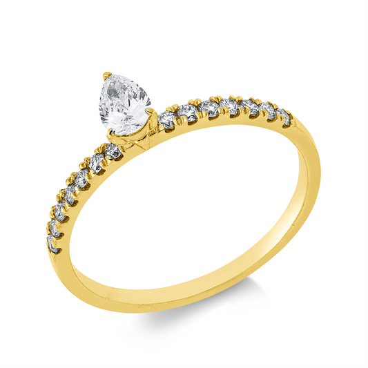 Solitaire mit Besatz Ring - 1JT79