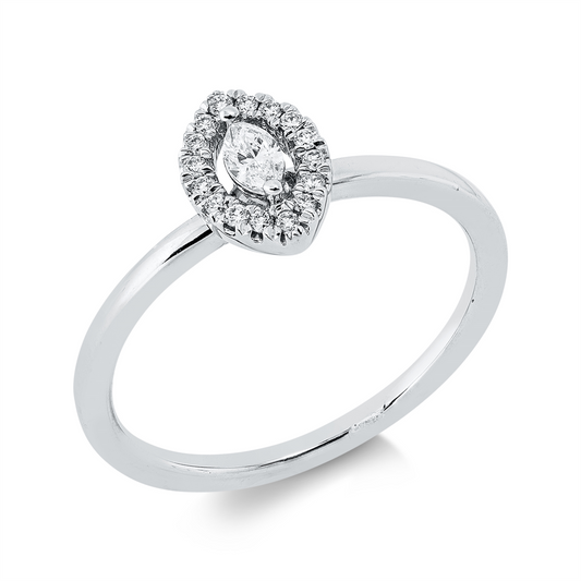 Solitaire mit Besatz Ring - 1JW11