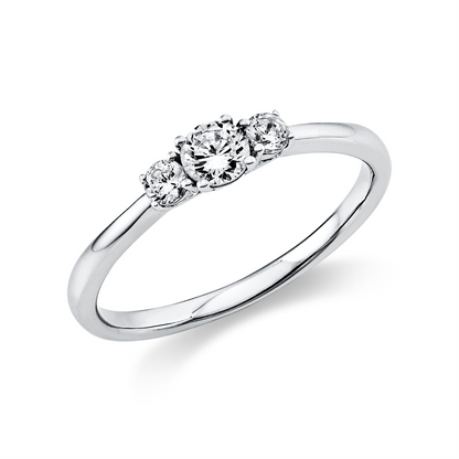 Solitaire mit Besatz Ring - 1K357