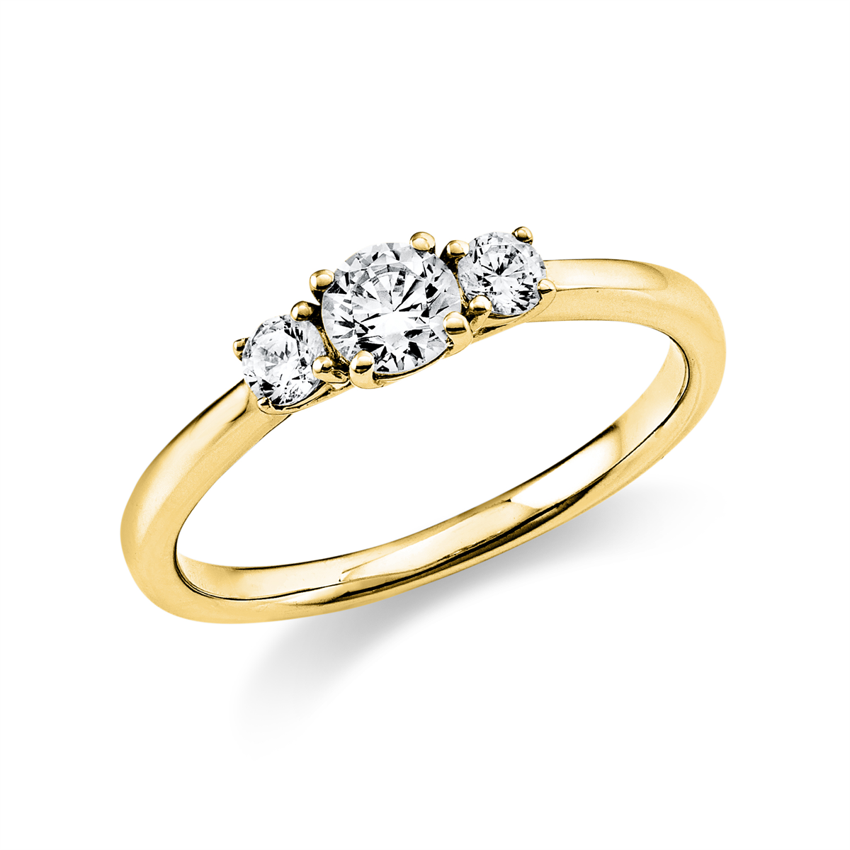 Solitaire mit Besatz Ring - 1K432