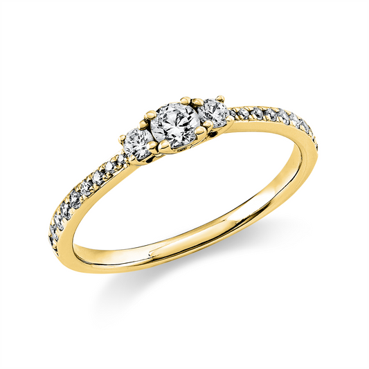 Solitaire mit Besatz Ring - 1K433