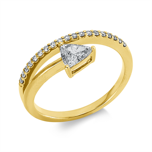 Solitaire mit Besatz Ring - 1KB16