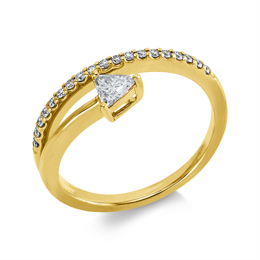 Solitaire mit Besatz Ring - 1KB17