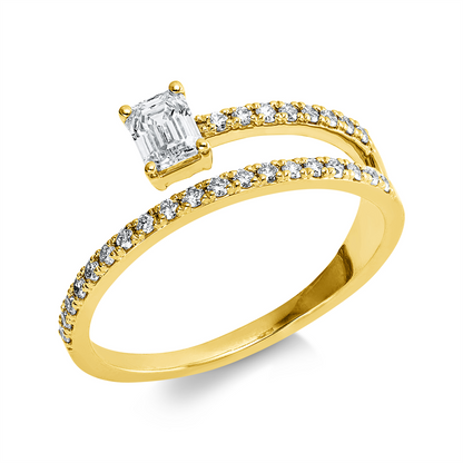 Solitaire mit Besatz Ring - 1KC46