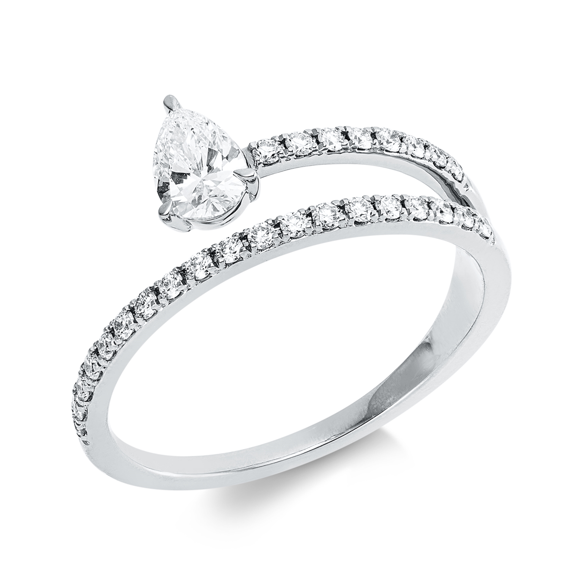 Solitaire mit Besatz Ring - 1KC49