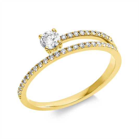 Solitaire mit Besatz Ring - 1KC54