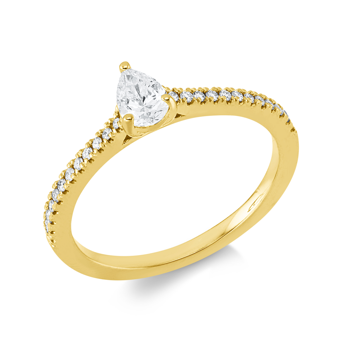 Solitaire mit Besatz Ring - 1KD22