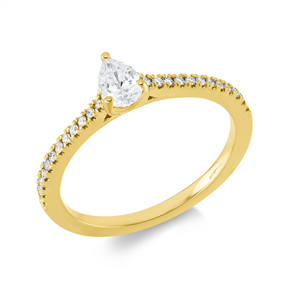 Solitaire mit Besatz Ring - 1KD22