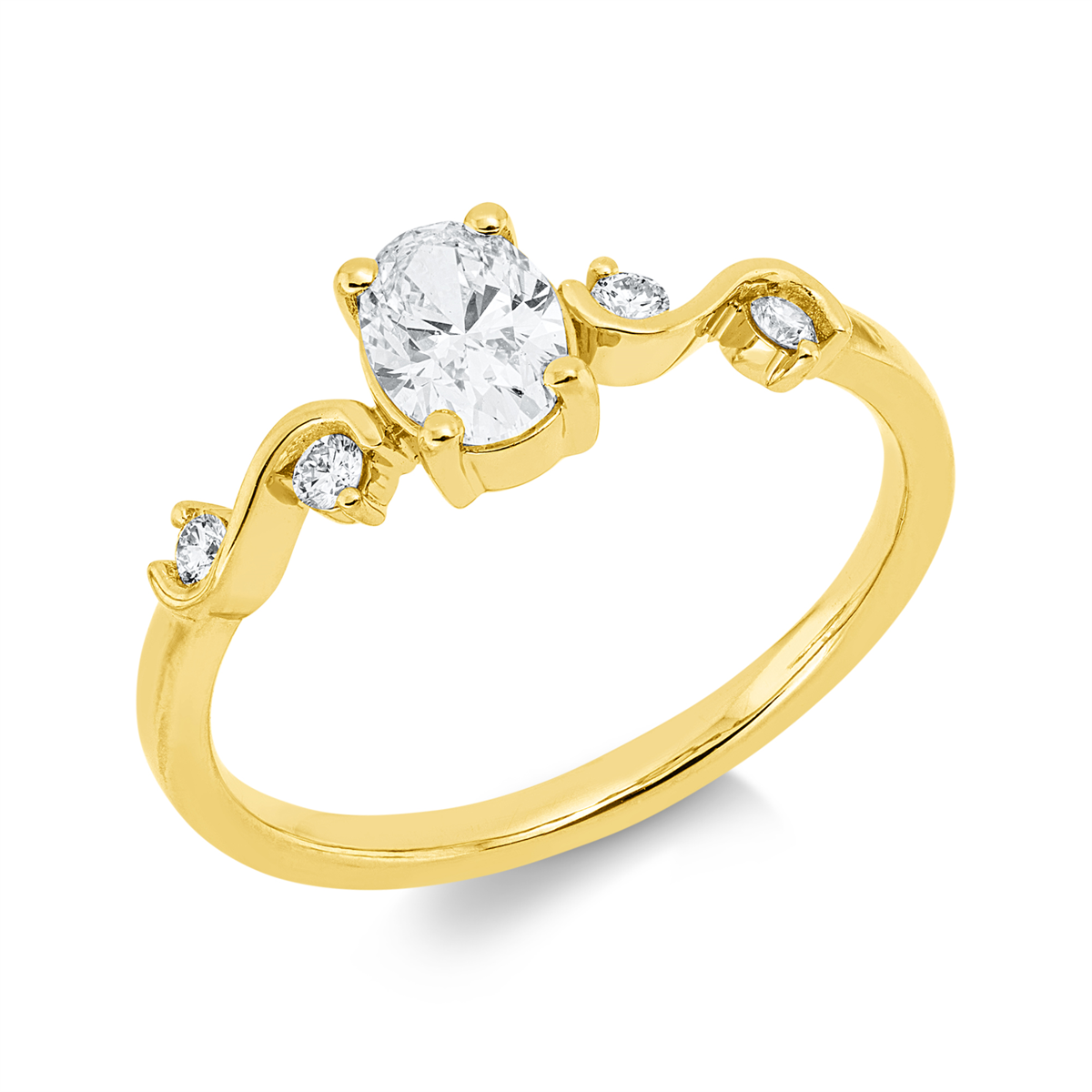 Solitaire mit Besatz Ring - 1KE45