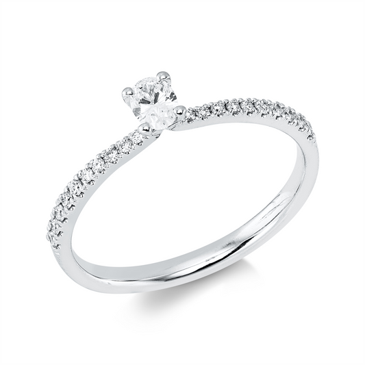 Solitaire mit Besatz Ring - 1KE83