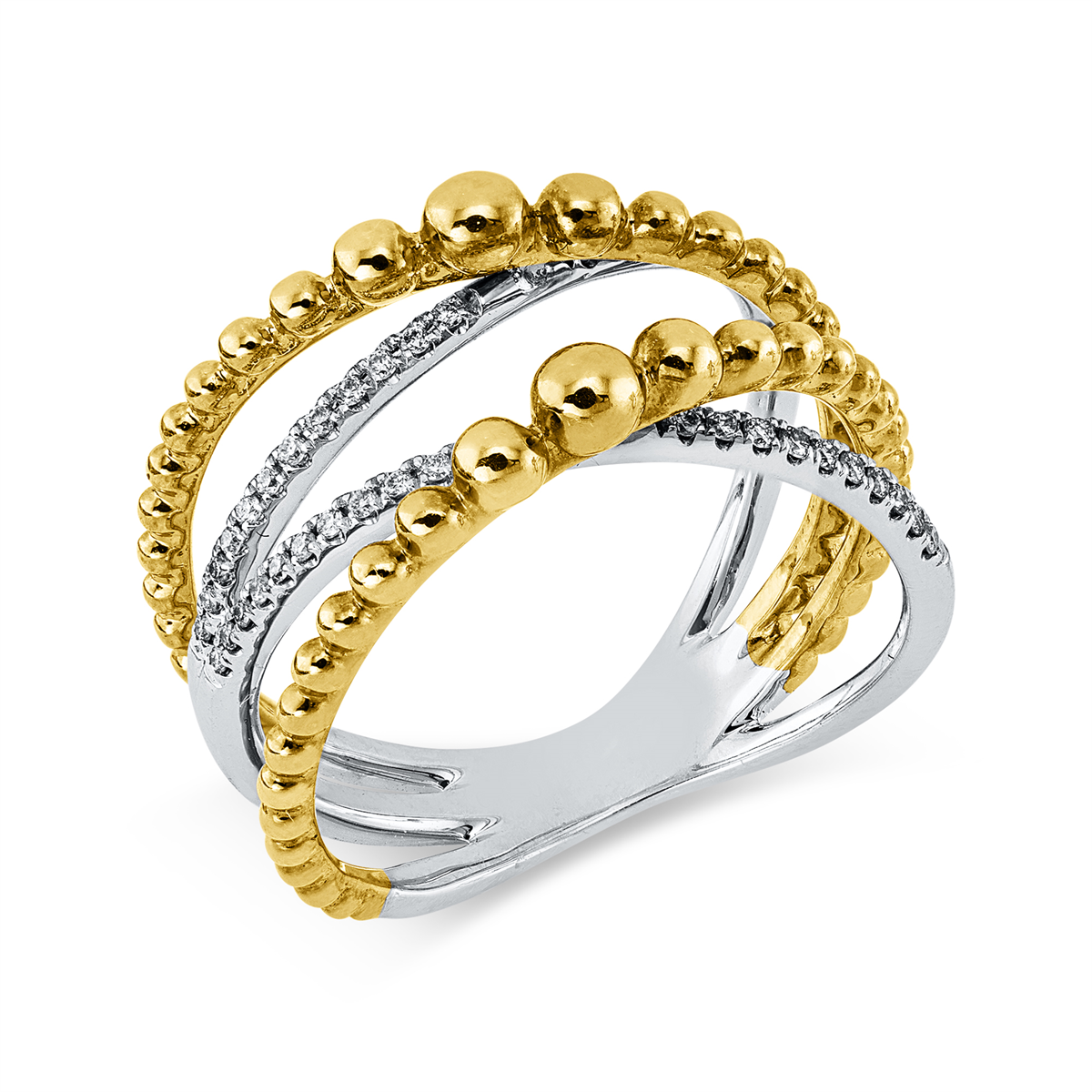Mehrfachsteinbesatz Ring - 1KK31
