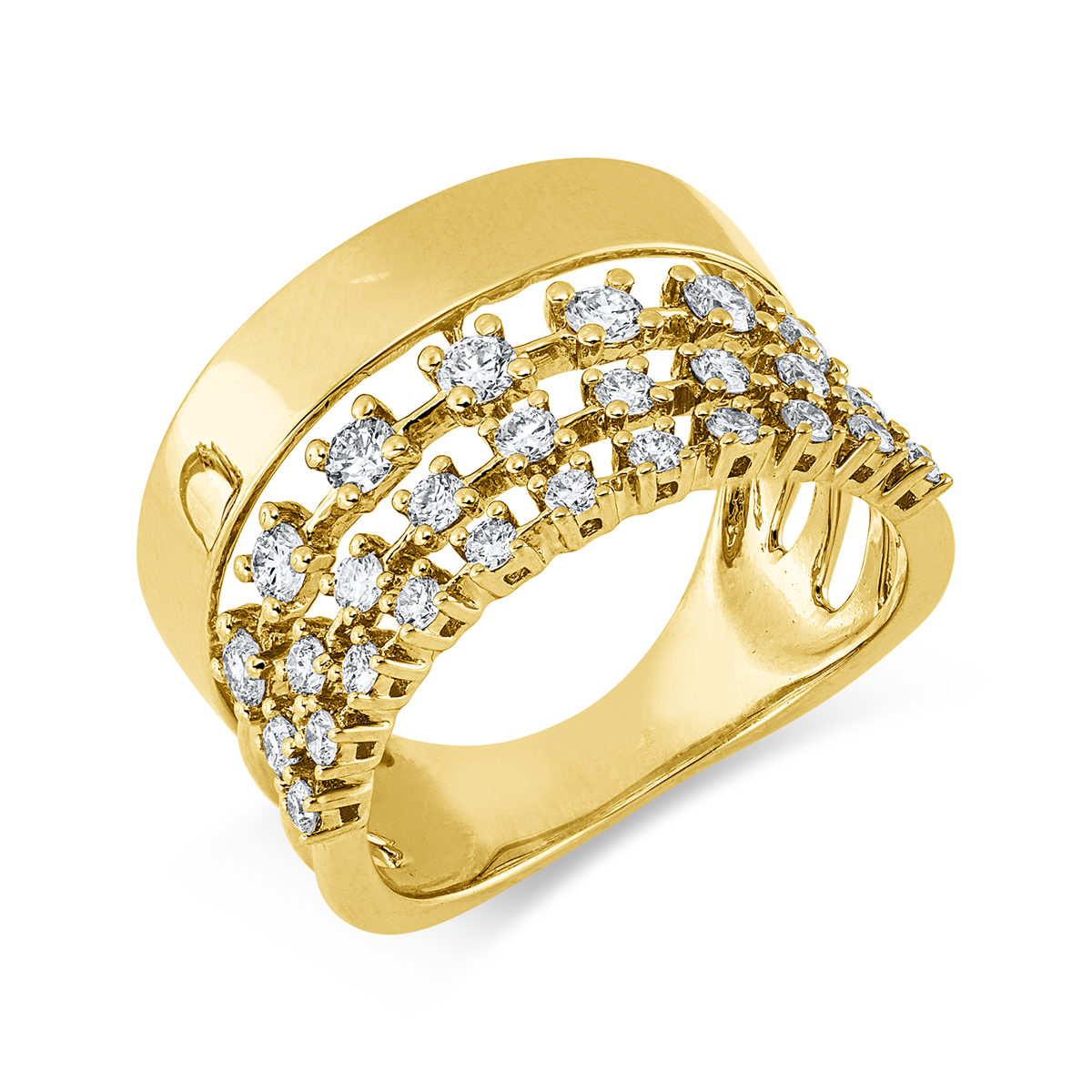 Mehrfachsteinbesatz Ring - 1KK67