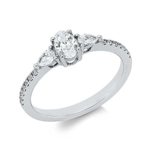 Solitaire mit Besatz Ring - 1KN10