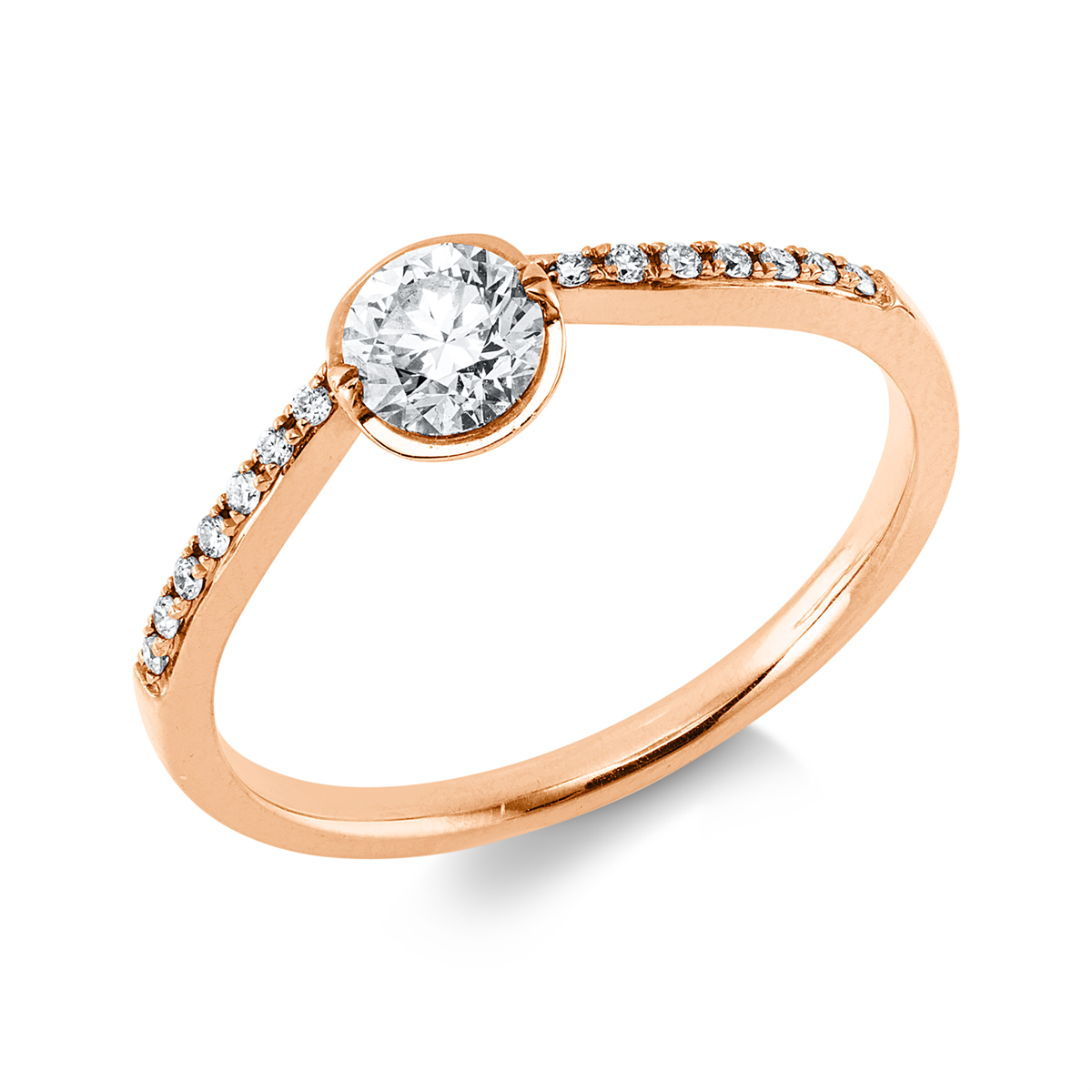 Solitaire mit Besatz Ring - 1KN25