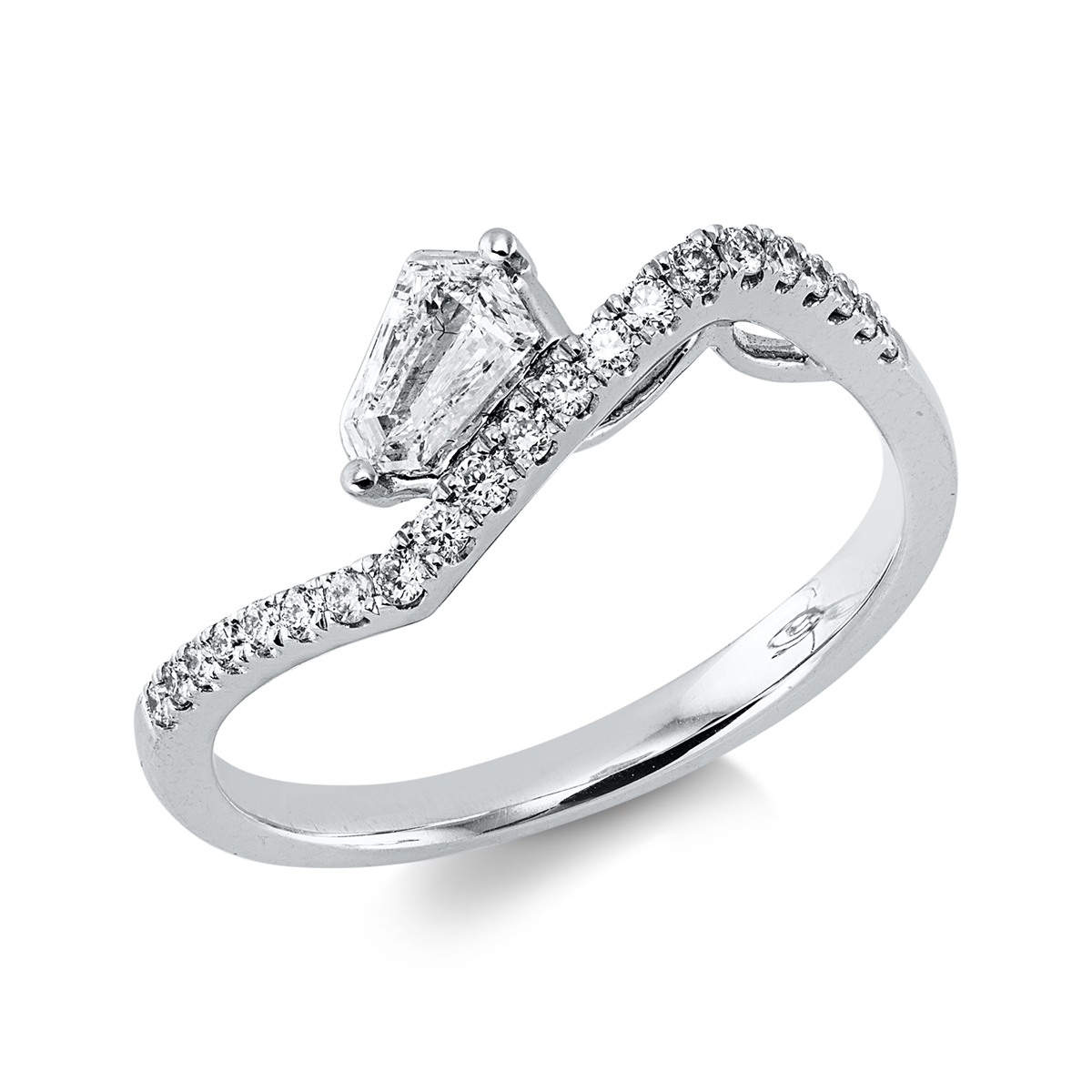 Solitaire mit Besatz Ring - 1KN30