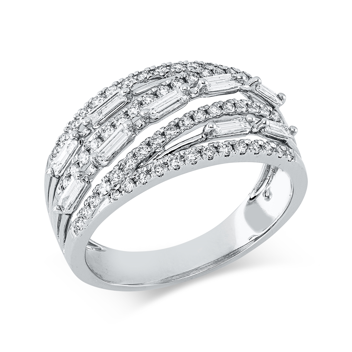 Mehrfachsteinbesatz Ring - 1KO66