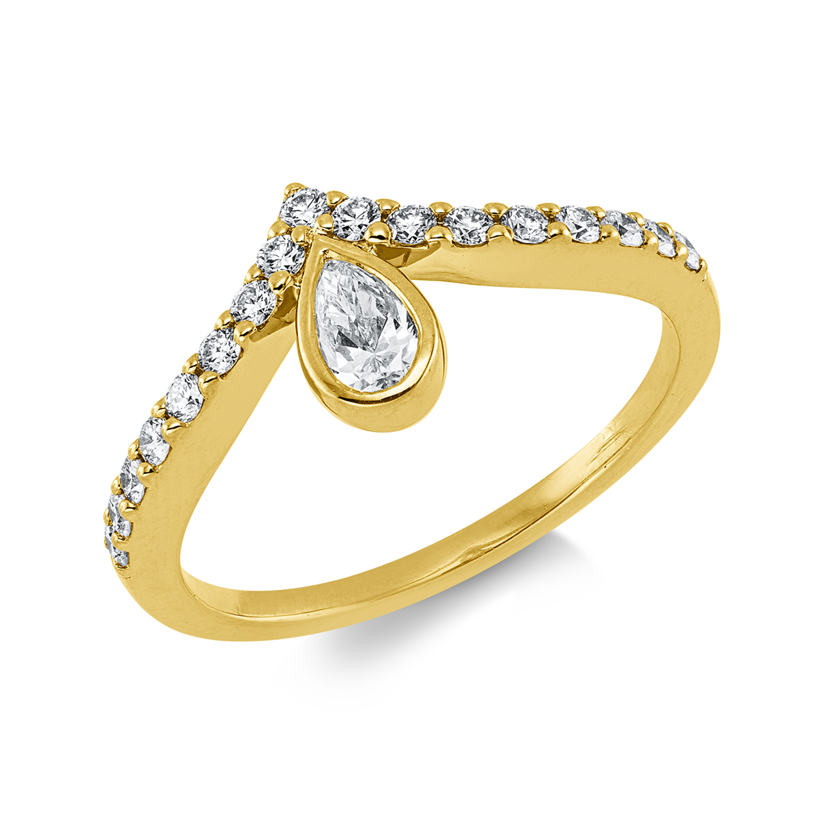 Solitaire mit Besatz Ring - 1KQ32