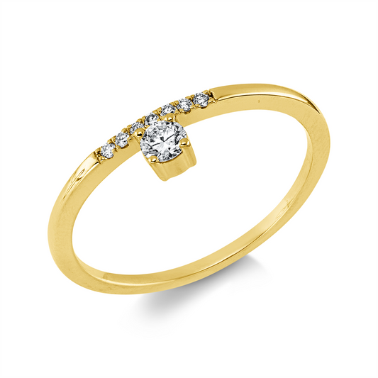Solitaire mit Besatz Ring - 1KQ36