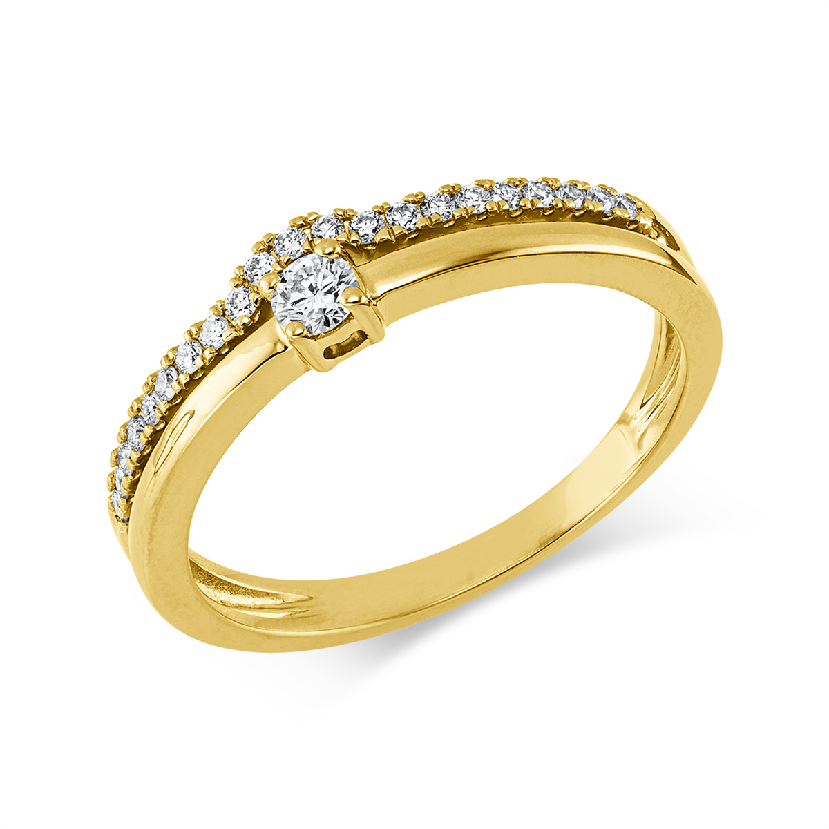 Solitaire mit Besatz Ring - 1KQ52